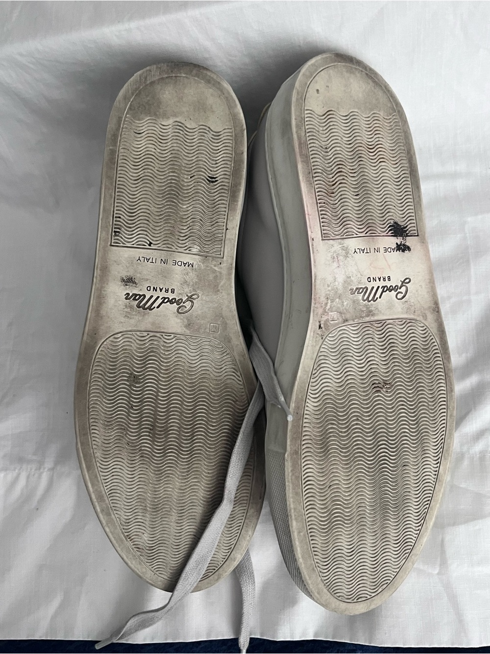 Good Man Brand Light Gray Leather Low-Top Sneakers - Picture 7 of 10